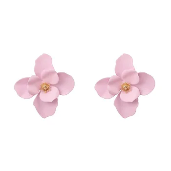 2019 Nova zasnova sladek nakit spray barva učinek stud uhani z rožo uhani Izjavo uhan za Dekleta, darilo za žensko