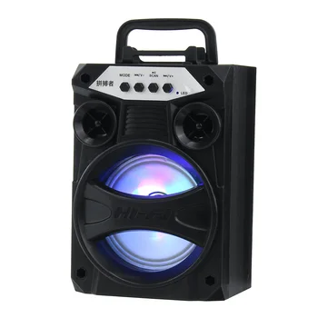 Prenosni bluetooth Zvočnik Z Mikrofonom Pisane lučke LED za Polnjenje Stranka Karaoke naprava Podpira TF Kartice/USB FM
