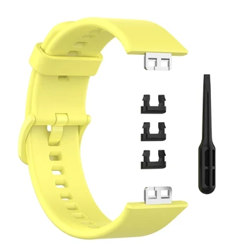 Kovinski Priključek Zamenjava Silikonski Šport Pašček za Zapestje Watch Band za -HUAWEI Watch Fit 1.64
