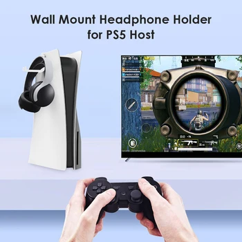Slušalke Wall Mount Imetnik Shranjevanje Obešalnik Krmilnik Stojalo za Slušalke Shranjevanje Obešalnik za PS5 Gostiteljice Playstation Konzole Rack