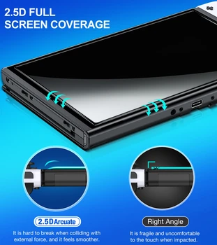 3 Pack 9H Zaslon Zaščitna folija Za Nintendo Stikalo OLED 2.5 D celozaslonskem načinu Kritja Zaščitnik Primeru Za Preklop OLED Konzole