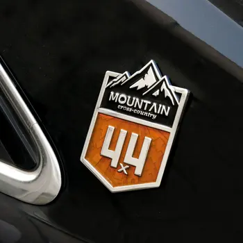 Avto Nalepke 3D Kovinski Emblem 4x4 Gorskih Strani Ščit Logotip Značko Trunk Decal Za Jeep Warngler Highlander Avto Styling Dodatki