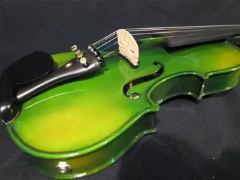 Zelene barve 5 nizov, 4/4 električna violina +Akustični violino #8641