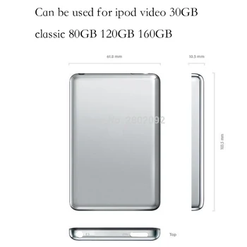 Tanka Srebrna Kovinski Nazaj Stanovanj Primeru Kritje za iPod 6. 7. gen Classic 80GB 120GB 160GB