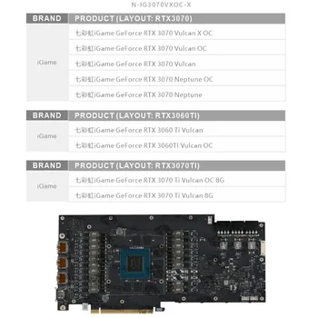 Bykski N-IG3070VXOC-X,GPU Vode Blok Za Pisane iGame RTX3070/RTX 3060 TI Vulcan OC Grafična Kartica Radiator,VGA Tekoče Hladilnik