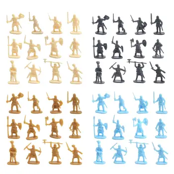 200x Plastičnih Srednjeveškega Viteza Vojak Vojske Moških Dejanje Slika Vojske Swordman Dioramas Darilo Igranje Vlog, Postavitev za Otroke