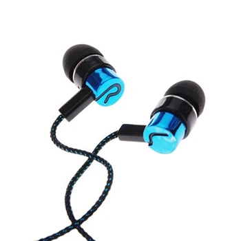 3,5 mm V Uho Žična Slušalka Stereo Pletenic Kabel, Slušalke Slušalke Za Telefon