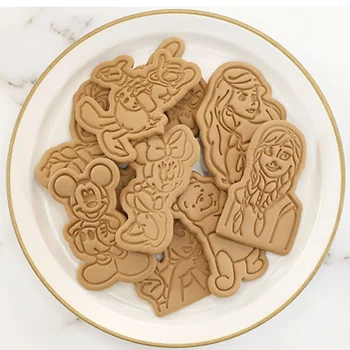 1pcs Cartoon Princeso Piškotek Plesni DIY Peko Piškotov Plesni 3D Fondat Plesni Cookie Cutter Set Bakeware Orodja, Kuhinjskih pripomočkov