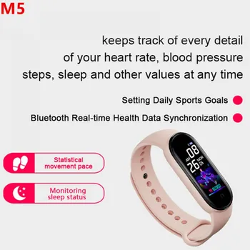 Debelo M5 M6 Pametno Gledati Ženske Moški Smartwatch Novo Fitpro Različica Bluetooth Pedometer DIY Ozadje Glasba Igra Za Android IOS