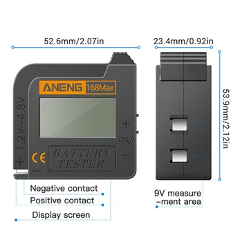168Max Digitalni Litij-Zmogljivost Baterije Tester Univerzalni test Karirasti obremenitev analizator Prikaz Preverite AAA AA Gumb Celic