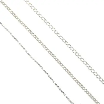 1pcs/veliko 50 cm 925 Sterling Srebro Povezavo Verig Večino Ogrlica Verige Za DIY Zapestnice Nakit, Izdelava Dodatki, Ročno Ugotovitve