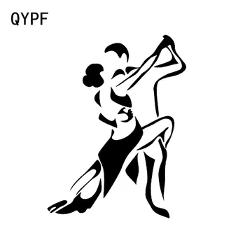 QYPF 11.1*14.7 Zanimivo Ples Fitnes Dekor Avto Nalepke Silhueto Pribor Vinil C16-2070