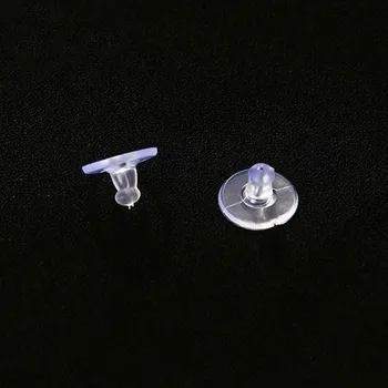 200pcs 11 mm Gume Uhani Nazaj Silikonski Krog Jed Uho Priključite Plastično Uhan Zamaški za Izdelavo Nakita DIY Dodatki