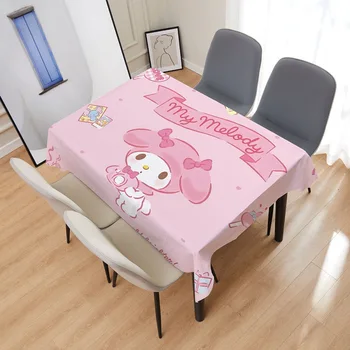 Sanrio Kawaii Risanka Kuromi Cinnamoroll Kittys Namizni Prt Rojstni Dan Gostije Dekor Doma Jedilno Mizo Kritje Stranka Tabela Zajema Zemljevid