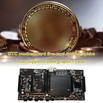 H61 BTCX79 Rudar Matično ploščo z E5 2609 CPU+Hladilni Ventilator LGA 2011 DDR3 Podporo 3060 3070 3080 Grafične Kartice za BTC