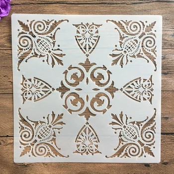 30 * 30cm Mandala Geometrijo DIY Layering Matrice Stensko Slikarstvo Album Kolorit Reliefi Album Dekorativni Predlogo za stene