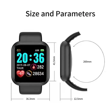 Relogio Y68 Pametno Gledati Moške ročno uro Smartwatch Elektronska Ura Fitnes Monitor Ženske, Darilo Reloj inteligente Za Android Ios