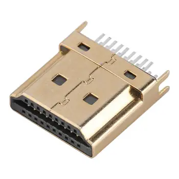 10Pcs/Paketi Zlato Ton, Mini HDMI je združljiv Moški Jack Priključki za 1,6 mm Igrišču 19 Zatiči PCB Debelo Brezplačna Dostava