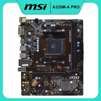 MSI A320M-V Pro, AMD A320 DDR4 32GB PCI-E 3.0 X16, Socket AM4 AMD RYZEN Cpe, HDMI USB3.1 Micro ATX Original Desktop Motherboard
