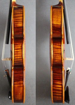 4/4 Violino! Dobro Flamed Nazaj Močno ton Odlično Flame Brezplačno Primeru in Lok