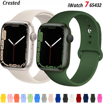 Silikonski Trak Za Apple watch band 44 45 mm 42mm watchband zapestnica iWatch 40 mm 38 mm 41mm correa apple watch serie 6 5 3 MP 7