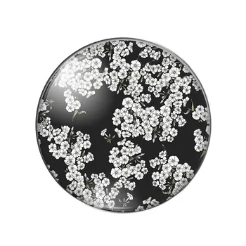 Mix bela flower foto krog stekla chrysoprase 8 mm 10mm12mm 14 mm 18 mm 20 mm 25 mm 30 mm diy ravno nazaj, ročno izdelan nakit ugotovitve