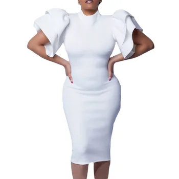 Ženske Stranka Obleko Bodycon Božič Eleganten Plašč Dogodek Priložnost Slim Rdeče Belo Rojstni Dan Ženski Afriške Ženske Velikosti Oblačilih
