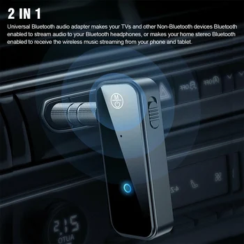 VIRWIR Bluetooth Sprejemnik 5.0 3.5 mm AUX Priključek Oddajnik Zvok Brezžični Adapter za Avto, RAČUNALNIK Slušalke, Mikrofon 3.5 Bluetooth 5.0 Receptor