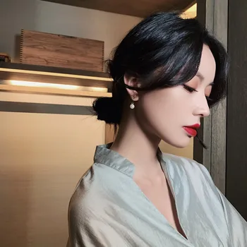 Novi Korejski Uhani Top Model Občutljivo Simulirani Pearl Stud Uhani, Modni Nakit, Trgovina Bijoux