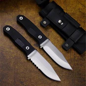 ABS črn ročaj 440 Visoko trdoto Brušenje prostem taktično naravnost Nož North American džungle Lovski nož