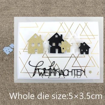 XLDesign Obrtno Kovinsko Rezanje Die cut umre 2pcs star hiša dekoracijo album Album Papir, Kartice Obrti Reliefi die kosi