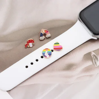 Ustvarjalne Watchband Dekorativni Čarobne Gumbe Za Apple Watch Band Silikonsko Zapestnico Kovinske Noge Dekorativni Nohti Za Iwatch Šport Trak