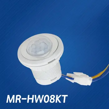 40 mm LED PIR Detektor Ir Senzor Gibanja Stikalo z časovnim Zamikom Nastavljiv