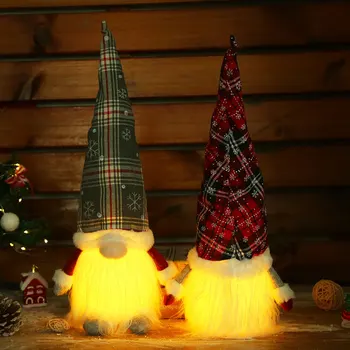 Novo Leto 2022 Žareče Gnome Božič Brezosebna Lutka Vesel Božič Dekoracijo Doma Božični Okraski Navidad Natalne