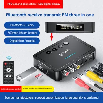 Bluetooth 5.0 RCA Audio Sprejemnik APTX LL 3.5 3.5 mm AUX Priključek Glasbe Brezžični vmesnik Z Mic NFC Za Avto, TV Zvočniki Samodejni VKLOP/IZKLOP