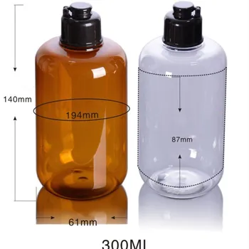 3Pcs 100/200/300 Ml ponovno napolniti Steklenico Flip Skp Steklenica Prazna Kozmetični Posodo Pregleden Nego Telesa Kremo, Šampon Steklenica za Vodo