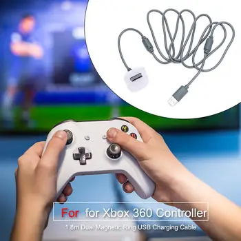 1,8 m USB Dvojno Magnetno Tesnilo napajalni Kabel Predvajanje Kabel Polnilnika Igre Pribor za Xbox 360 Brezžični Krmilnik za Igre