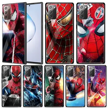 Spiderman Marvel za Samsung Galaxy Note 20 Ultra 10 Lite Plus 9 8 5 G A70 A50 A40 A30 A20 Kaljeno Steklo Primeru Telefon
