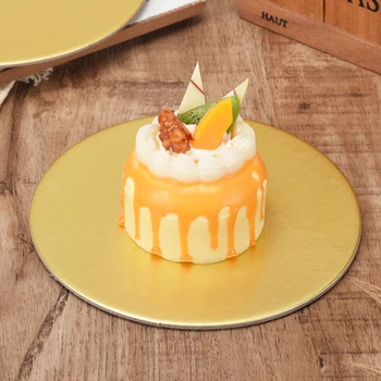 SHENHONG Razpoložljivi Torto Krog Znanja Plošče 10-40 CM Zlati Krog, Prevlečeni Cakeboard Torto Ploščo Okraski za Torte Prikaže Pladenj