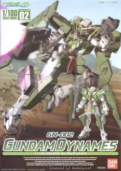 Bandai Model HG Gundam 00 TV 02 1/100 Dynames GN-002 Moč Angel Akcijska Figura, Izobraževalne Igrače, Okraski Model Otroško Darila