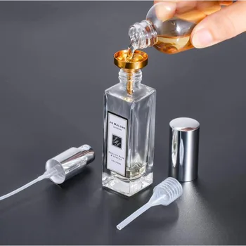 10 Pack Majhnih Kovinskih Dimnikih s 2 Kos Mini Pipeto Za Polnjenje Majhnih Mini Steklenice Posode Atomizerji Eterično Olje Parfum