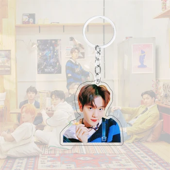 KPOP EXO Album PVC Dvostranski Slika Obesek Keychain Keyring BAEKHYUN XIUMIN CHEN Chanyeol Torba za Pribor Navijači Darila Q64