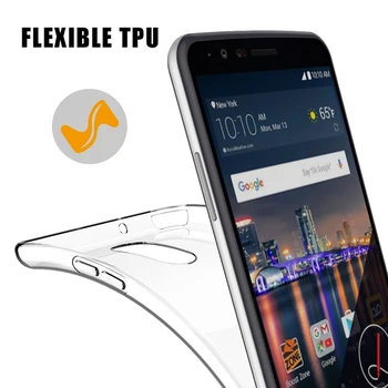 Prozoren Silikon TPU Ohišje za LG G7 Q Pisalo Plus Alfa ThinQ Telefon Hrbtni Pokrovček QStylus Objektiv Zaščitna Funda Carcasa Coque