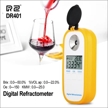 RZ Digitalni Prikaz Refraktometer Brix 0-50% Alkohola Območje 0~22% Refraktometer Brix Pivo, Vino, Sadje Grozdni Sladkor Saccharimeter