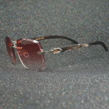 Jagged Edge Žensk Očala Letnik Moški sončna Očala za Moške Carter C Deco Lisasto Black Buffalo Rog Očala za Ribolov Očala