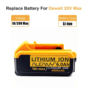 2020 NEW18V 6.0 Ah DCB200 DCB184 Zamenjava Li-ionska Baterija za DeWalt MAX XR 18V in 20V električno Orodje 6000mAh Litijeve Baterije