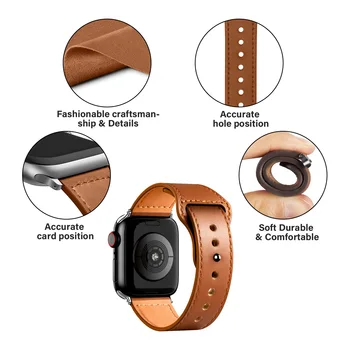 PU Usnje, usnjeni trak Za Apple watch band 44 mm 40 mm iWatch 42mm 38 mm 44 mm Smartwatch watchband za apple watch 6 5 4 3 se zapestnica