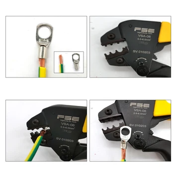 VSA-06 robljenjem klešče 0.25-6mm2 23-10AWG za neizoliranih priključkov objemka self-prilagajanje dela-prihranek tip mini orodja