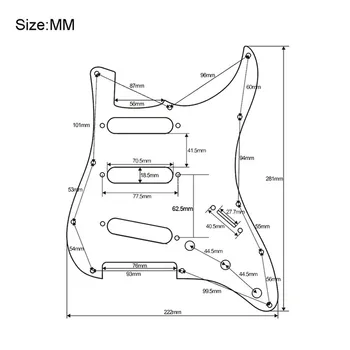 3 Slojna 11 Lukenj Električna Kitara Pickguard Nič Ploščo Za Stratocaster Strat Kitara SSS Ameriški/Mehiški Standard Deli Kitare
