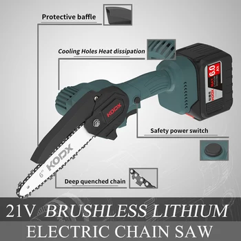 Brushless Električni Obrezovanje Žaga Akumulatorska Ročni Modra verižna Žaga Za Gospodinjstvo, Vrt Za Pro Makita Baterija 18V